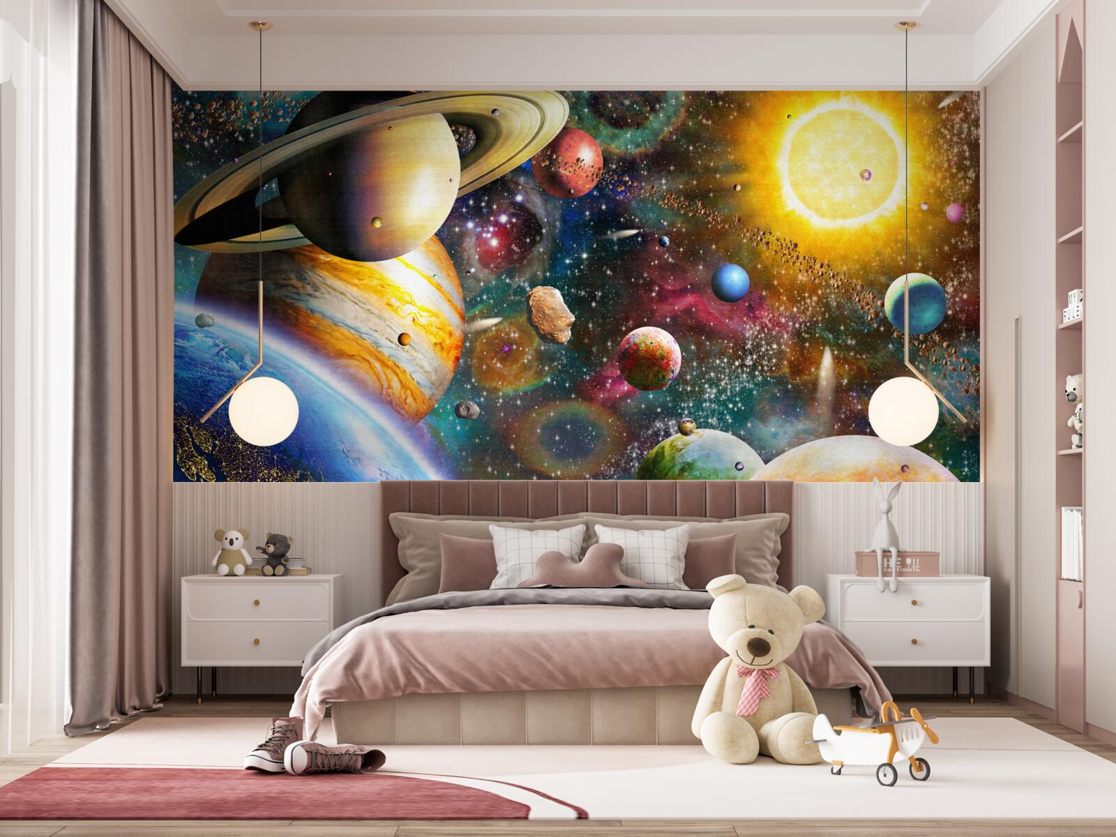 Papier peint univers lumineux