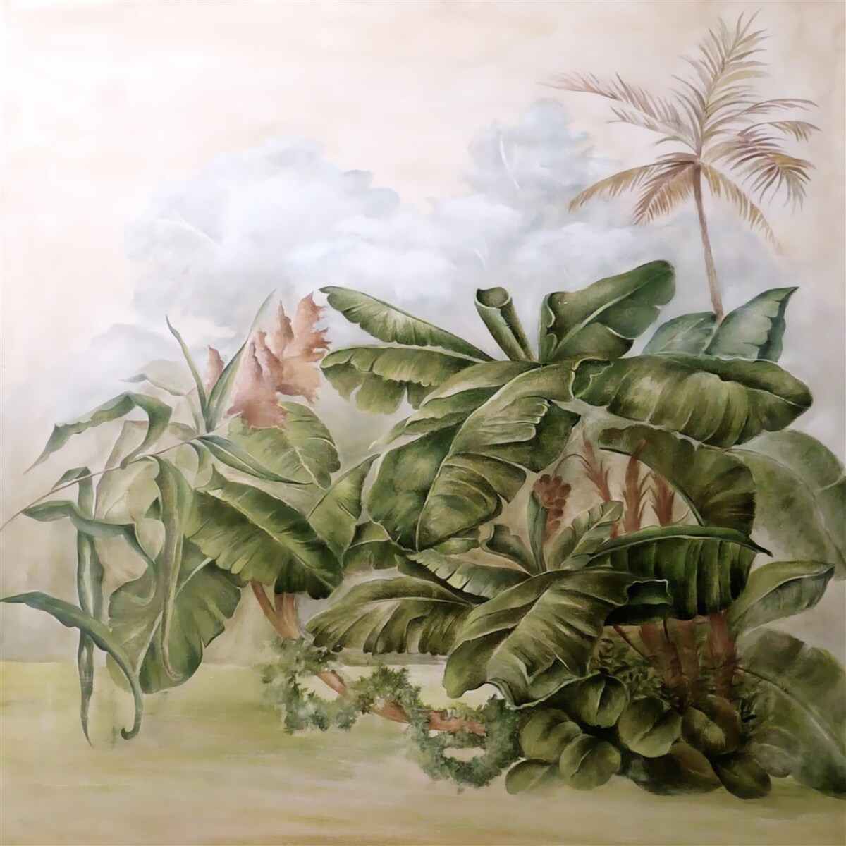 Papier peint grandes plantes tropicales