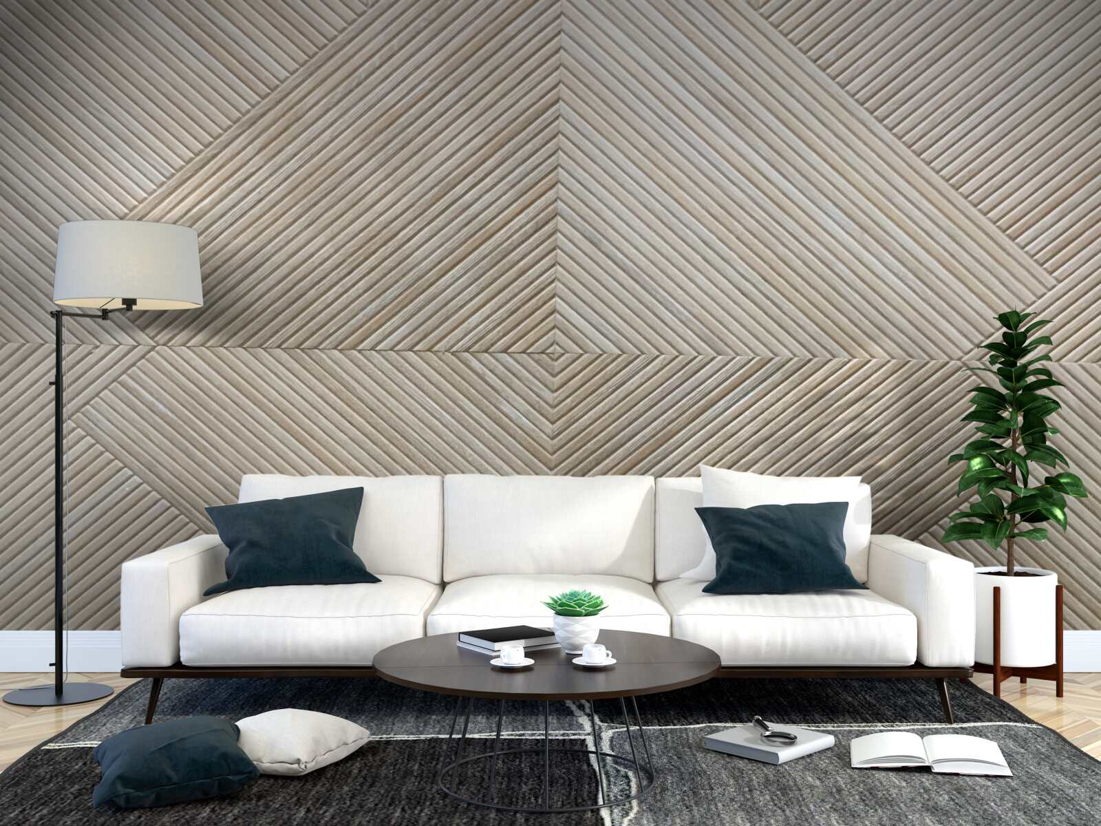 Papier peint beige lambro