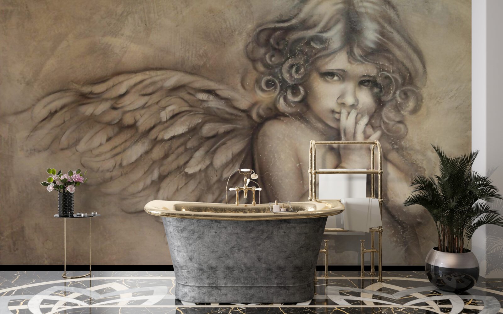 Papier peint image d'un petit ange