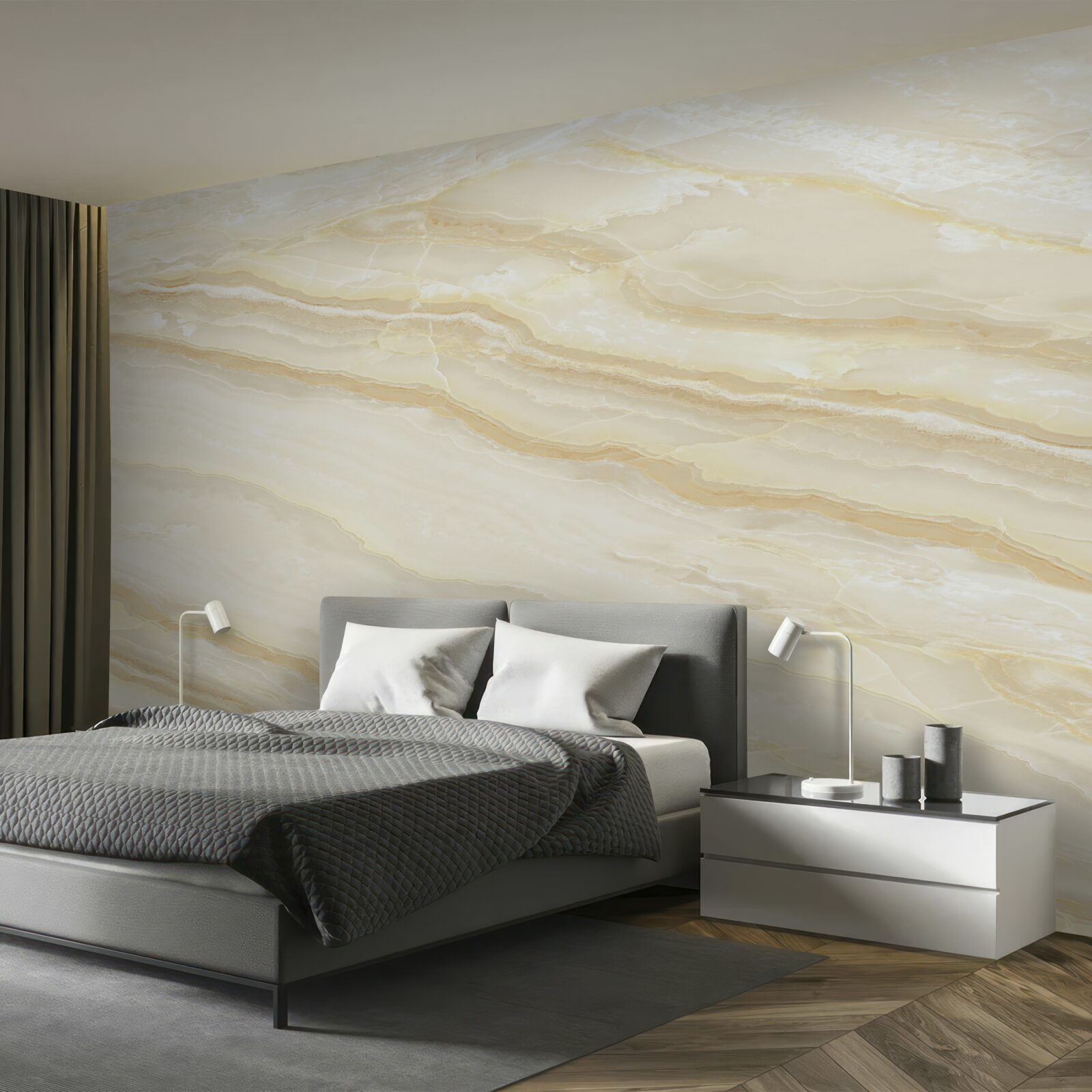 Papier peint carreaux de porcelaine beige