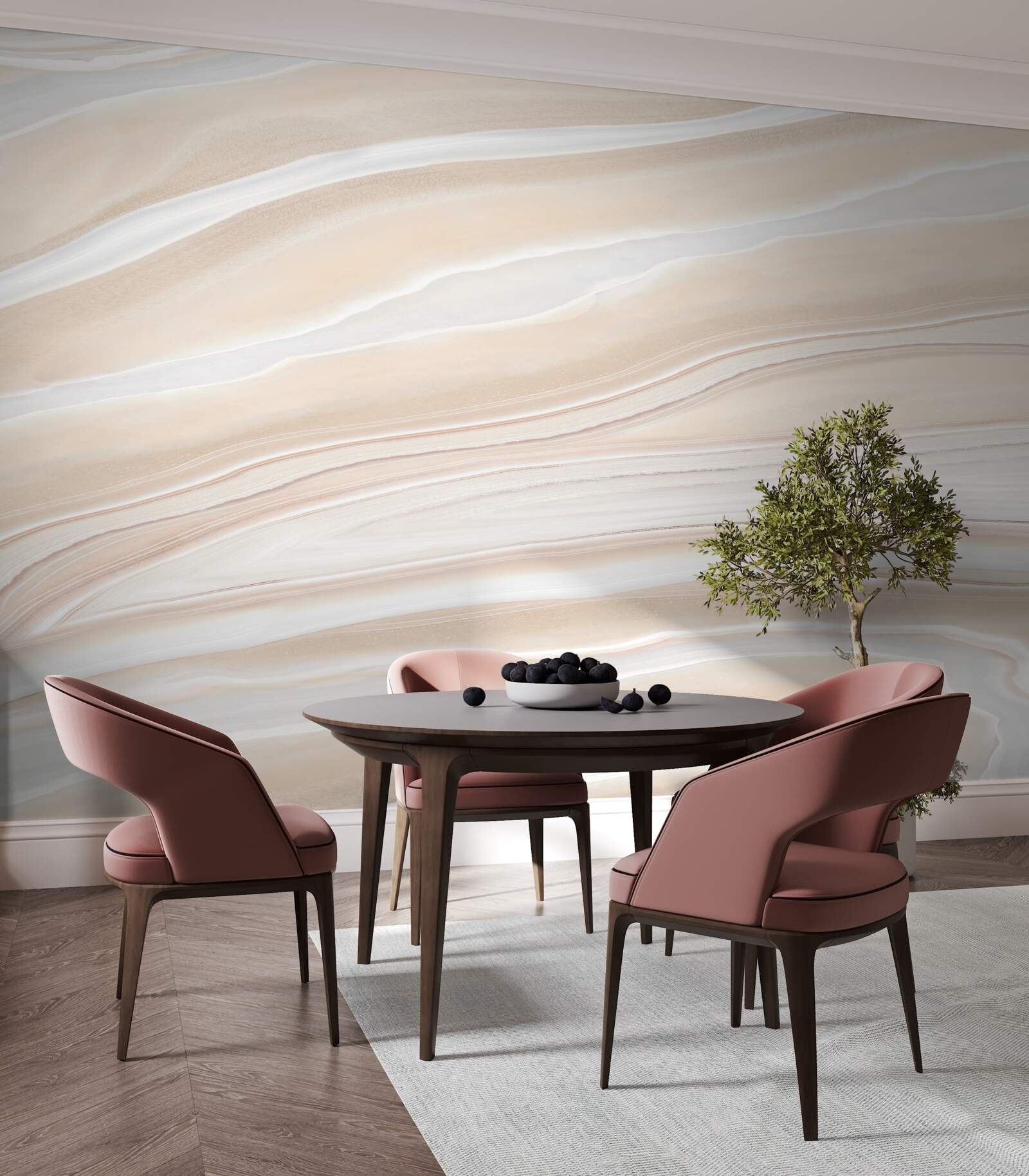 Papier peint carreaux de céramique brillants