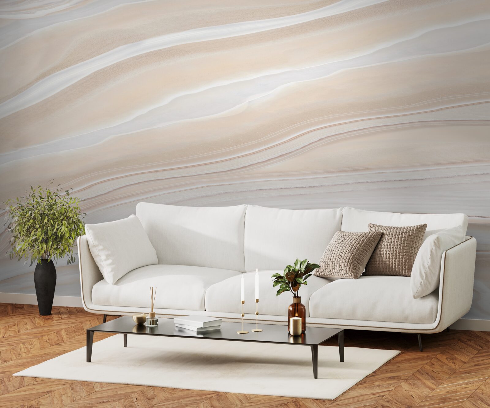 Papier peint carreaux de céramique brillants