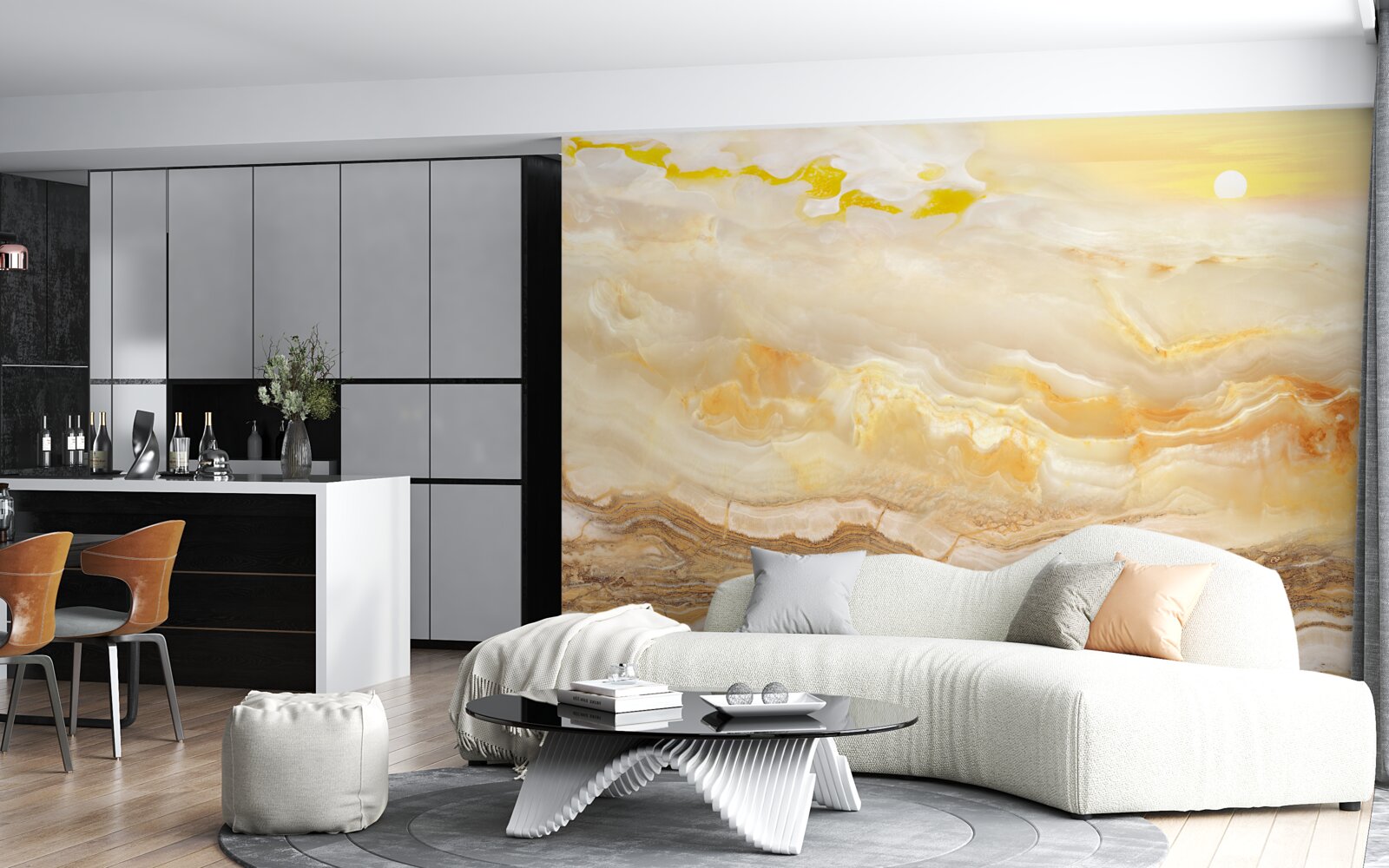 Papier peint marbre des montagnes