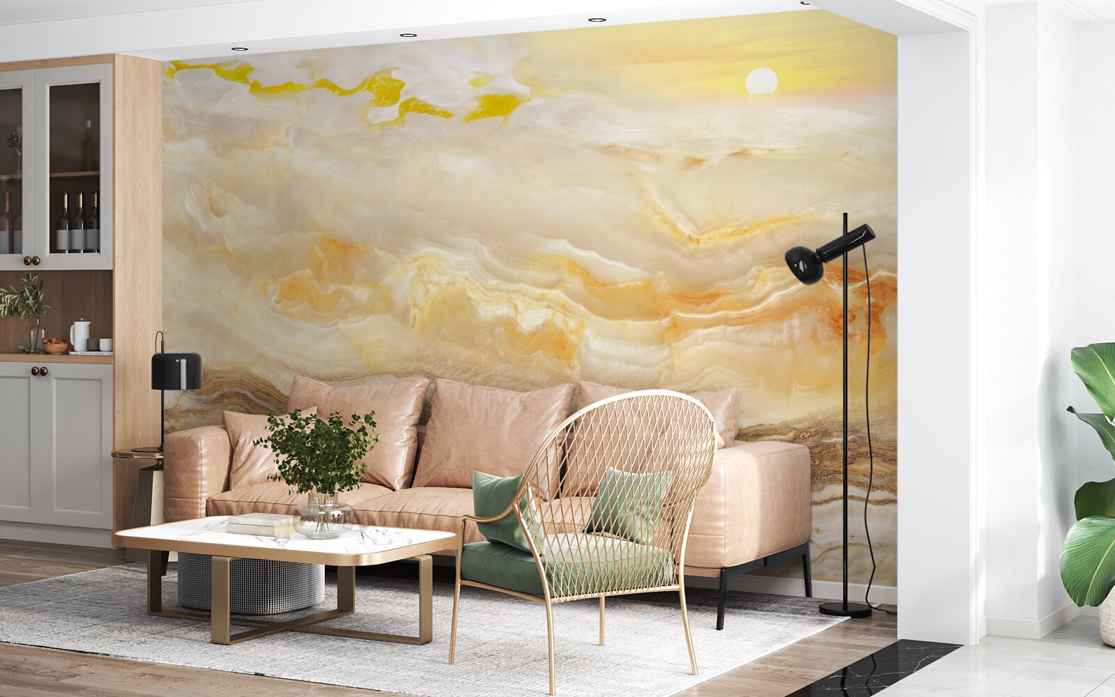 Papier peint marbre des montagnes