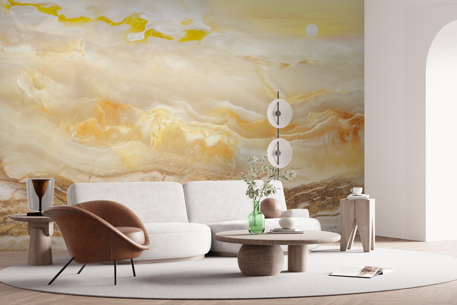 Papier peint marbre des montagnes