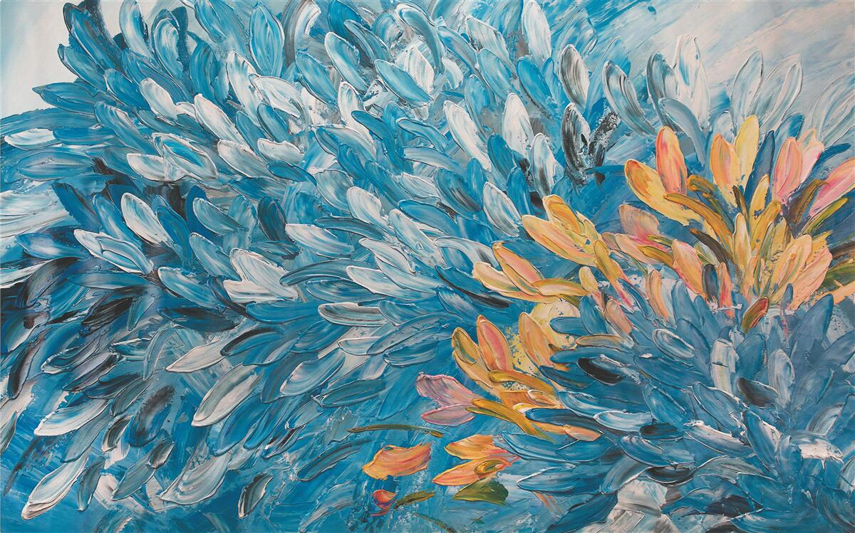 Papier peint image bleu-orange