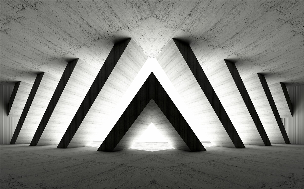 Papier peint couloir en nuances de gris abstraites