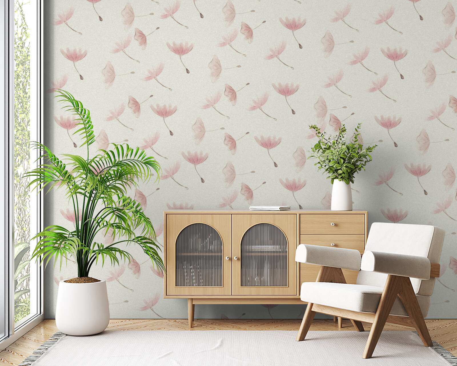 Papier peint nombreuses petites fleurs