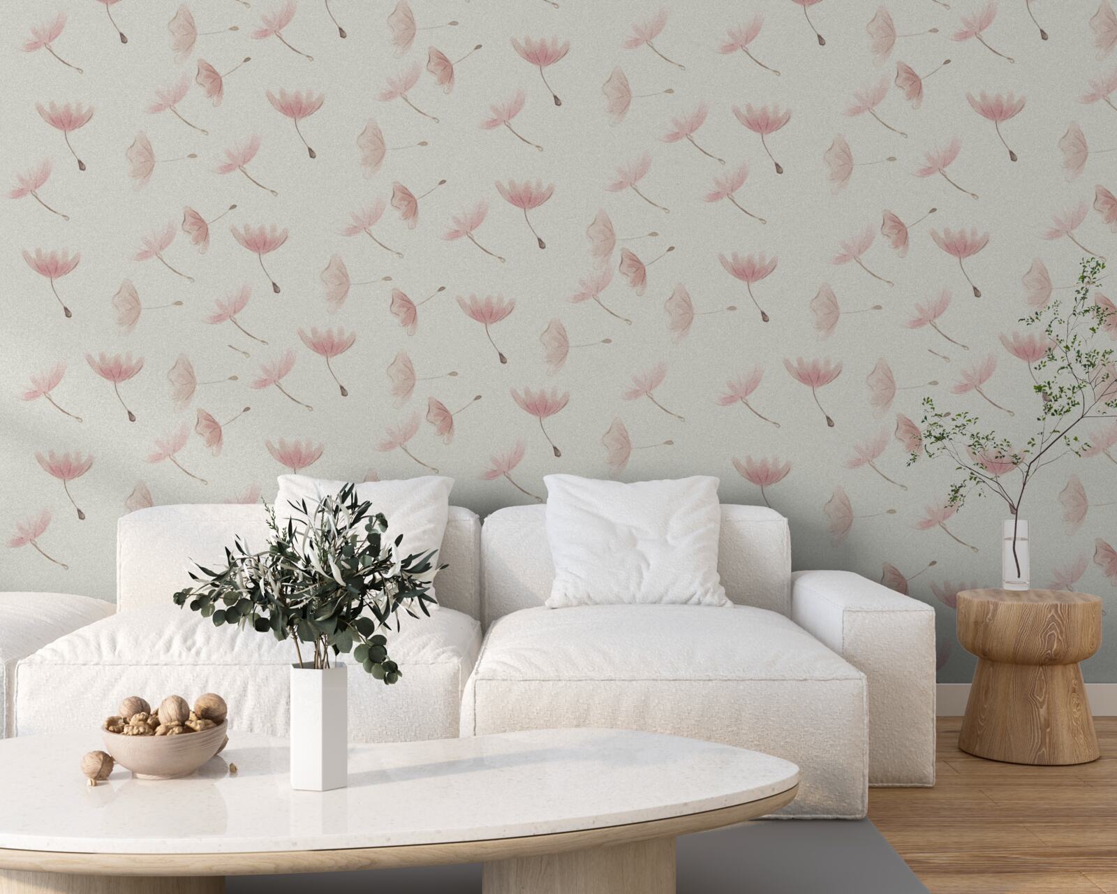 Papier peint nombreuses petites fleurs