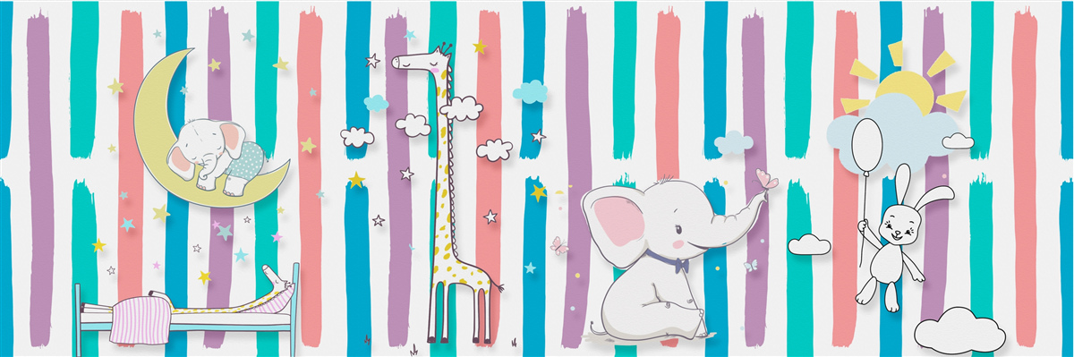 Papier peint petits animaux mignons