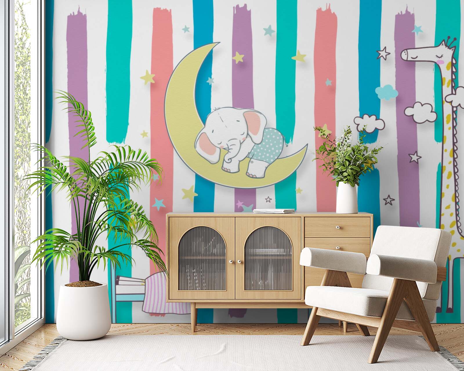 Papier peint petits animaux mignons