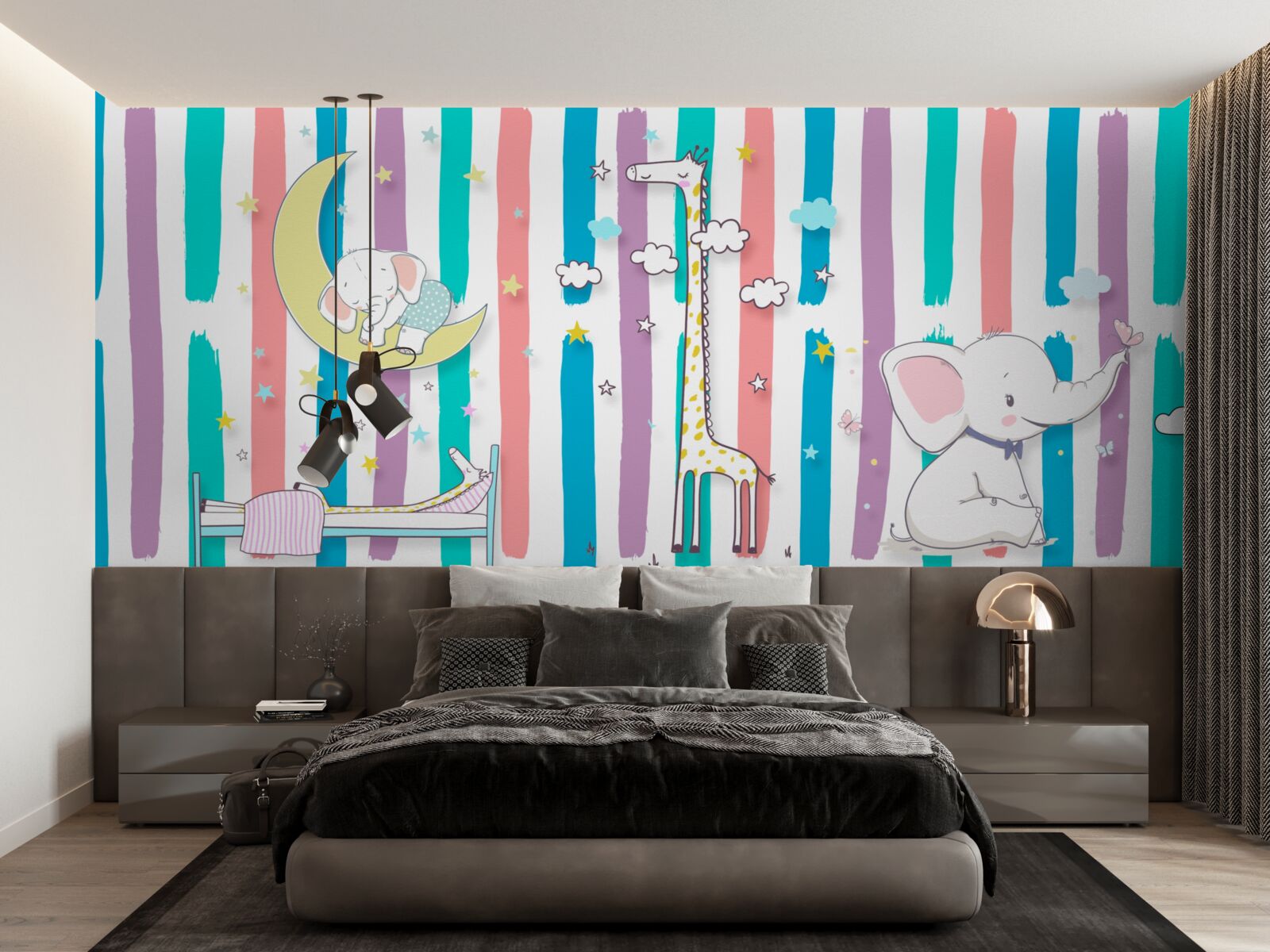 Papier peint petits animaux mignons