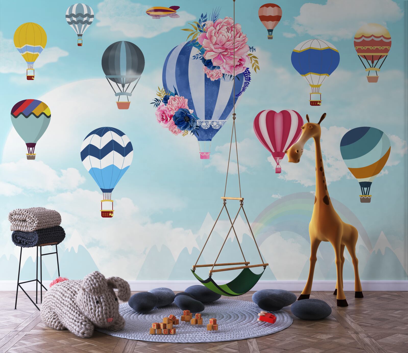 Papier peint des boules lumineuses dans le ciel