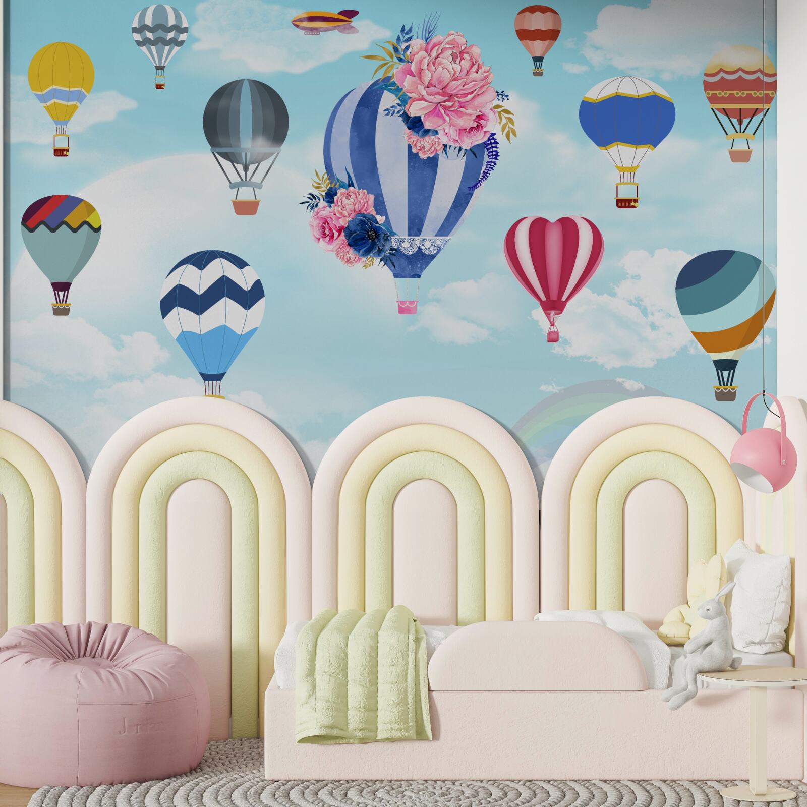 Papier peint des boules lumineuses dans le ciel