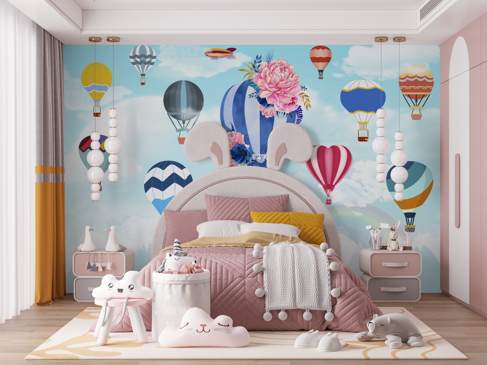 Papier peint des boules de toutes les couleurs de l'arc-en-ciel