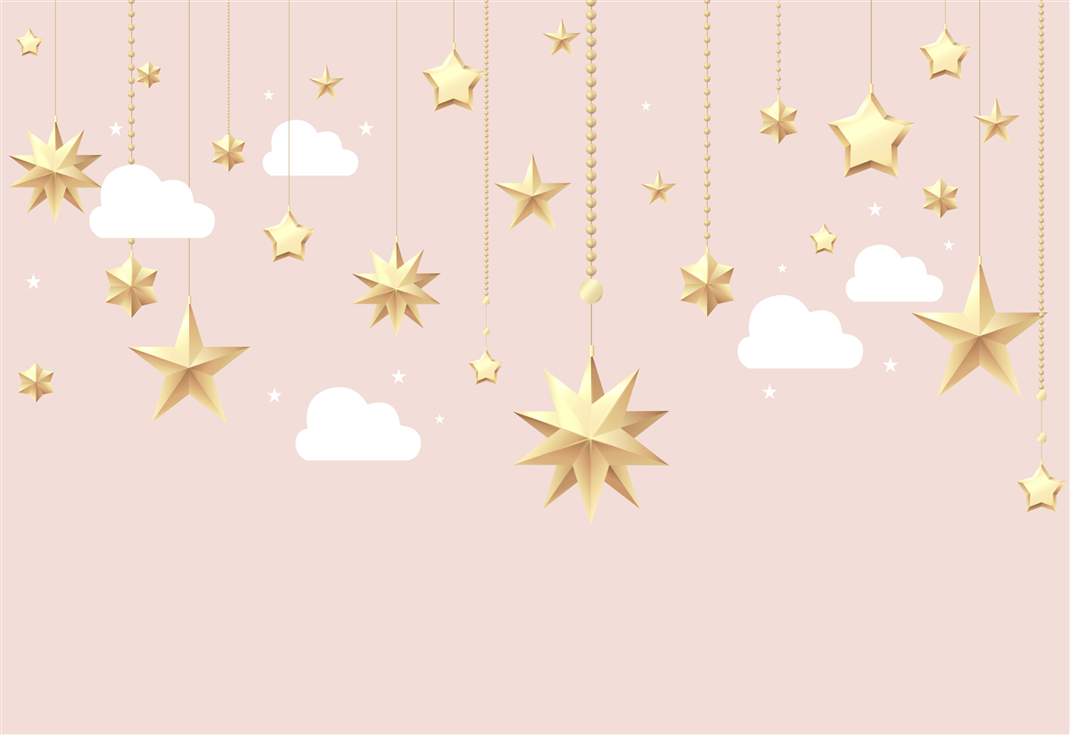 Papier peint les étoiles d'or tombent