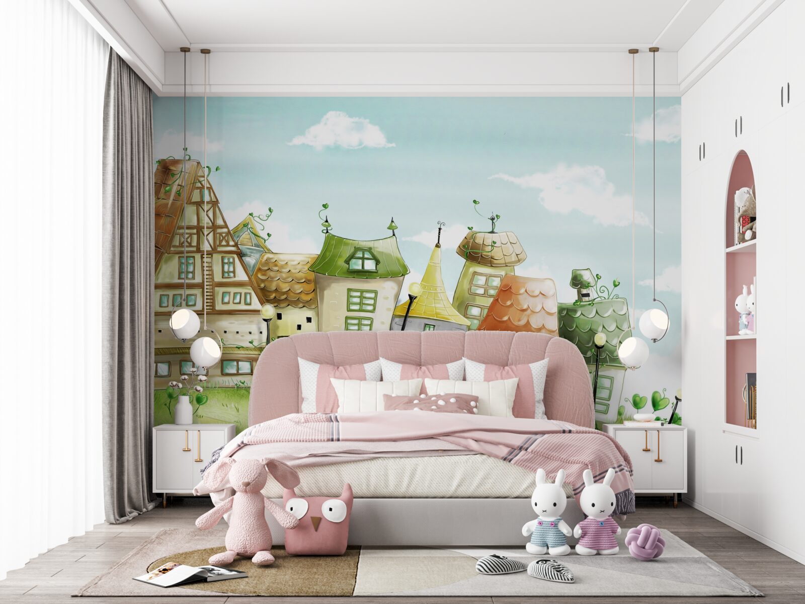 Papier peint la ville sur la photo