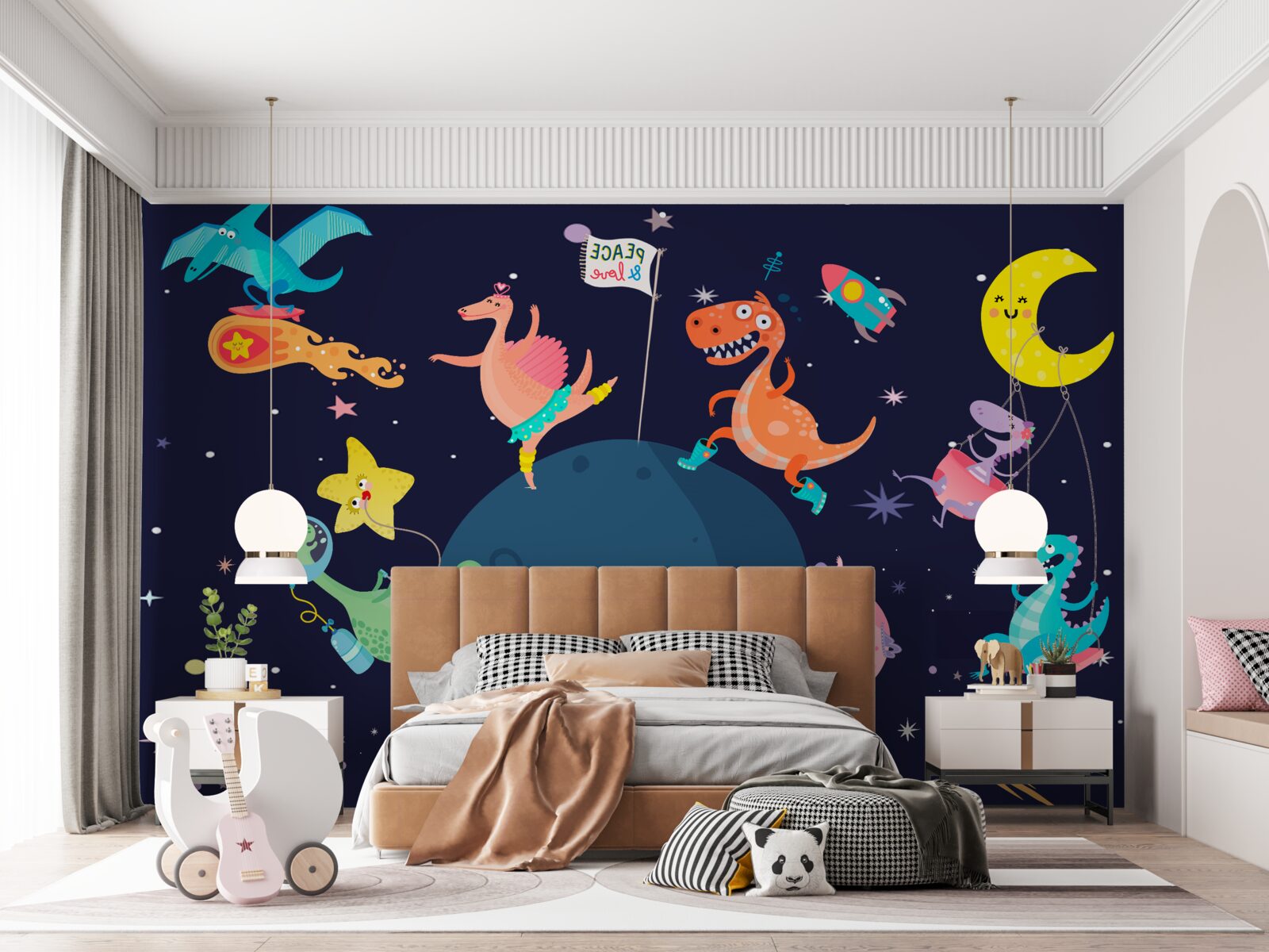 Papier peint dinosaures de l'espace