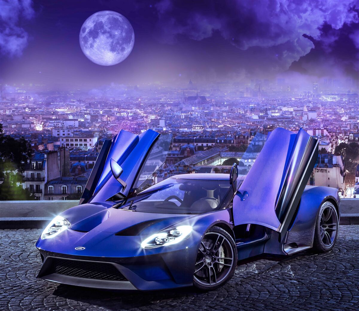 Papier peint voiture de sport élégante