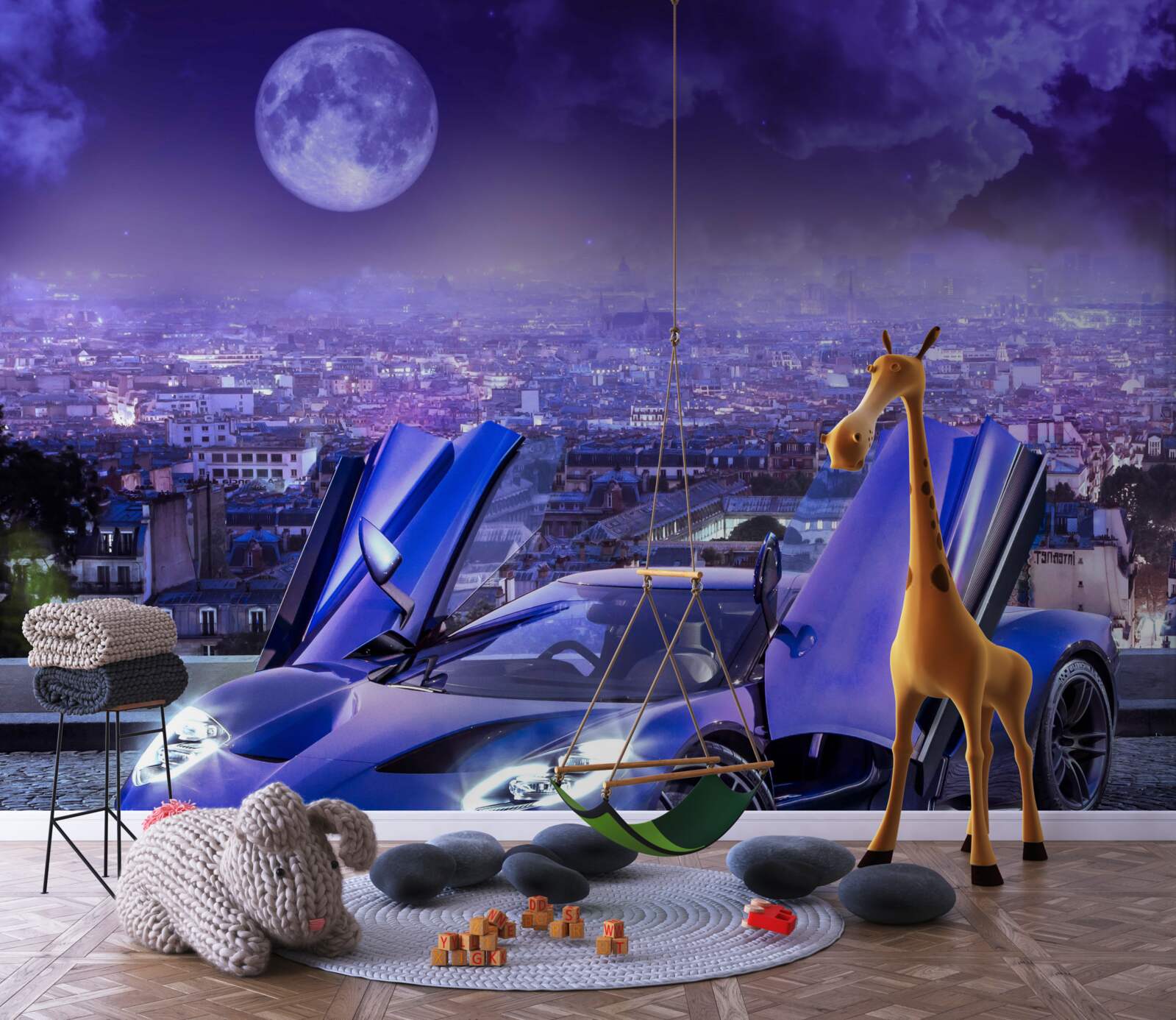 Papier peint voiture de sport élégante