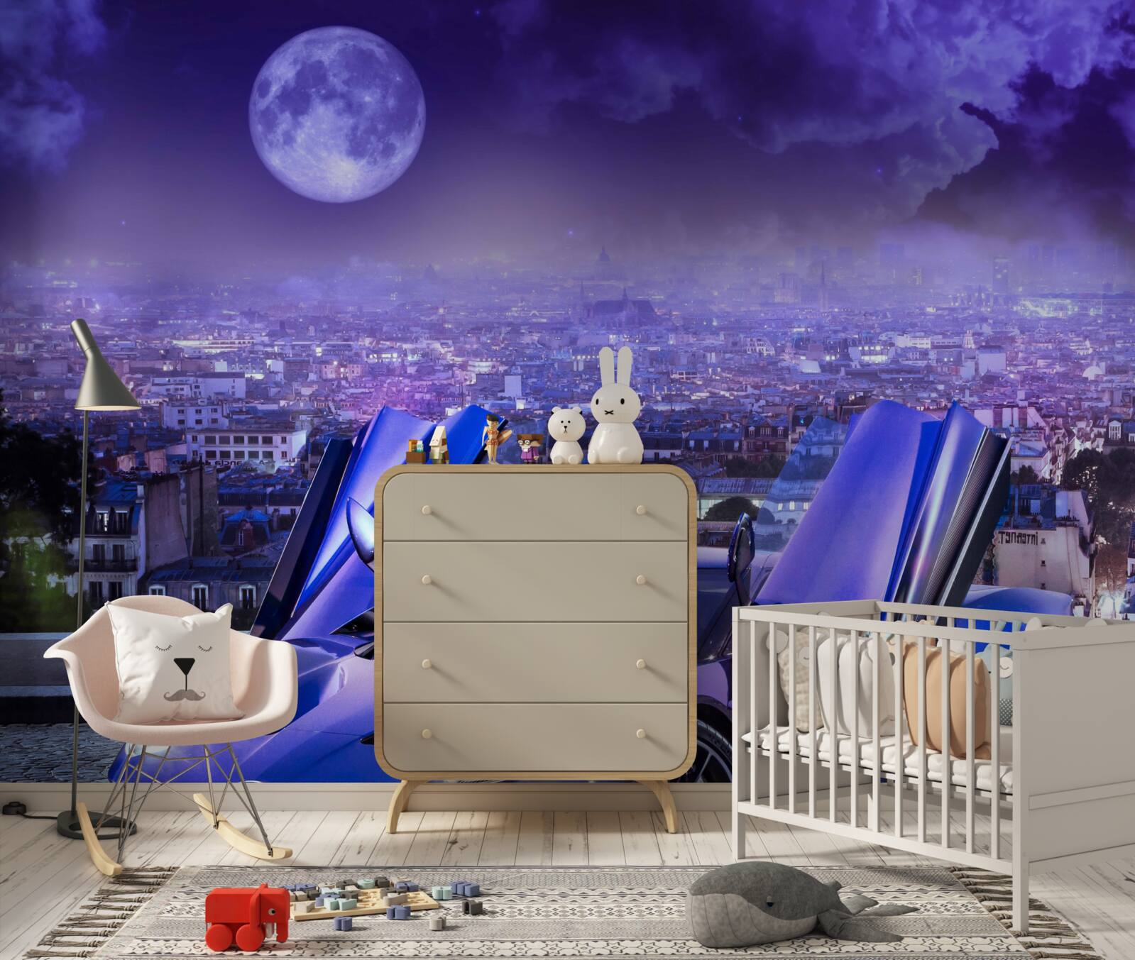 Papier peint voiture de sport élégante