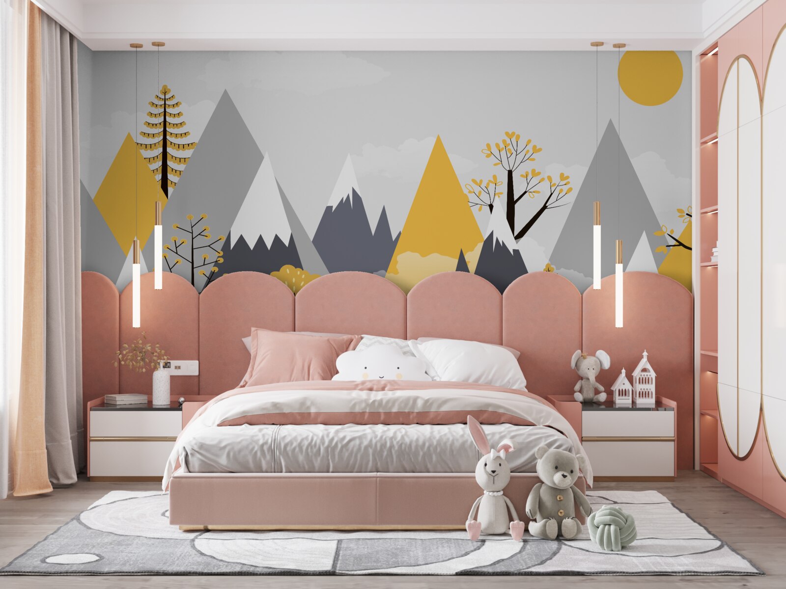 Papier peint sommets de montagne