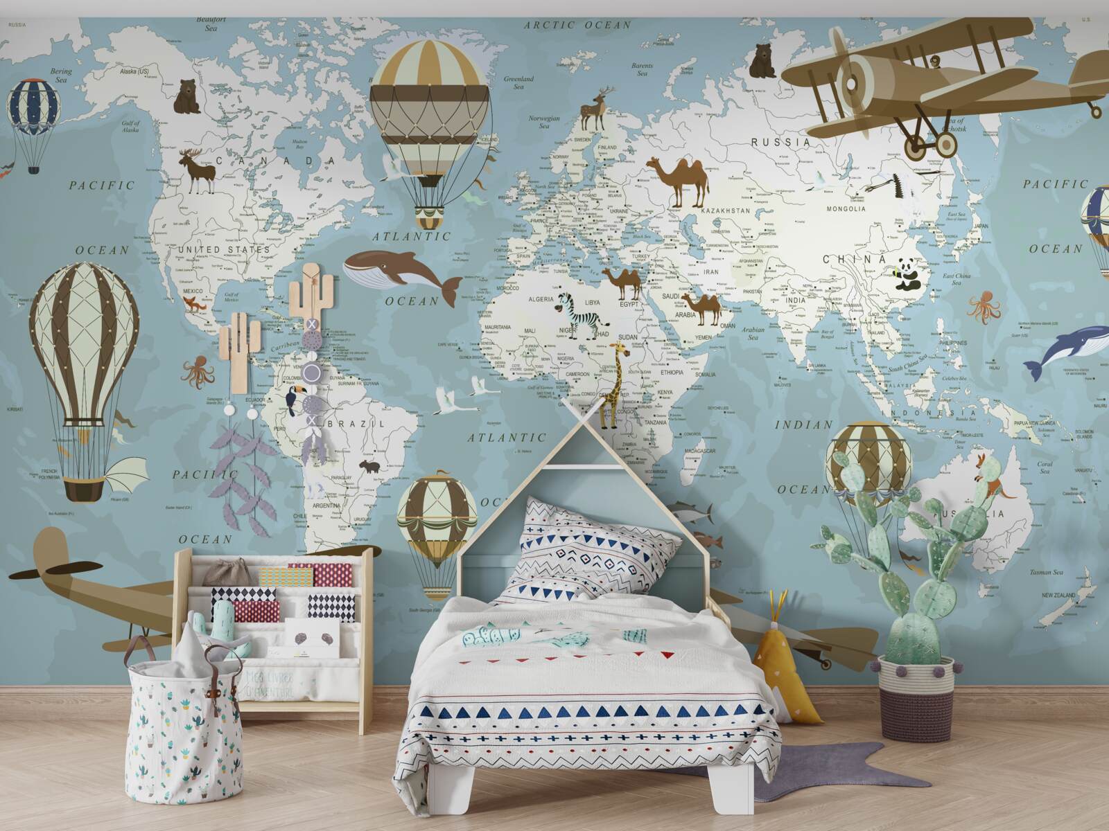 Papier peint carte du monde