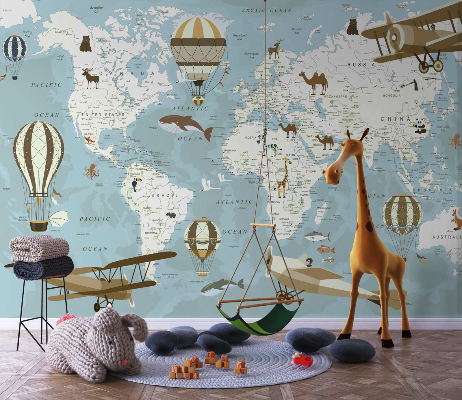 Papier peint carte du monde