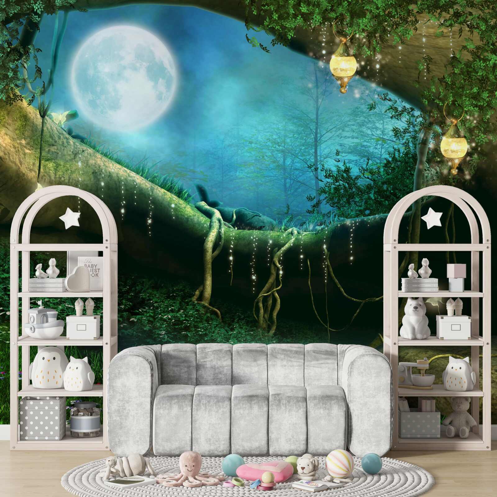 Papier peint forêt de contes de fées