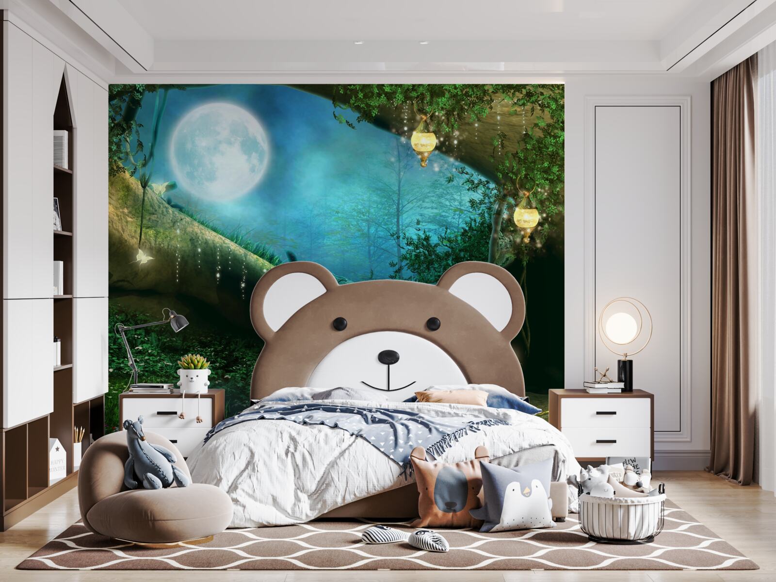 Papier peint forêt de contes de fées