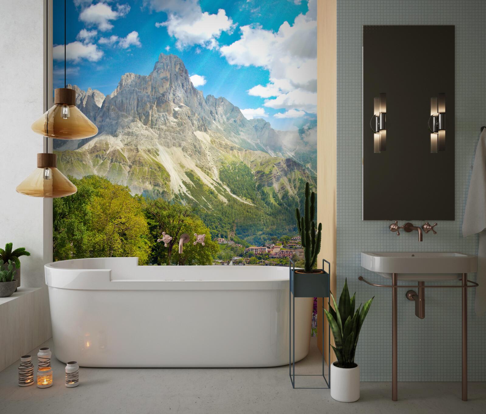 Papier peint sommet majestueux et attrayant