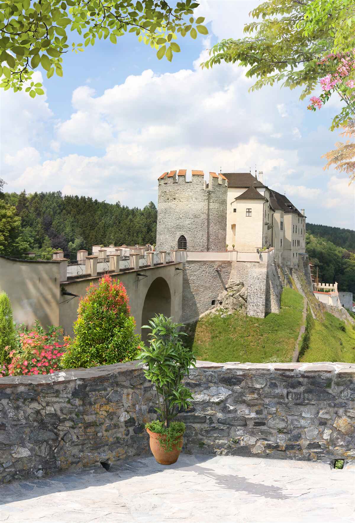 Papier peint château de sternberk en république tchèque