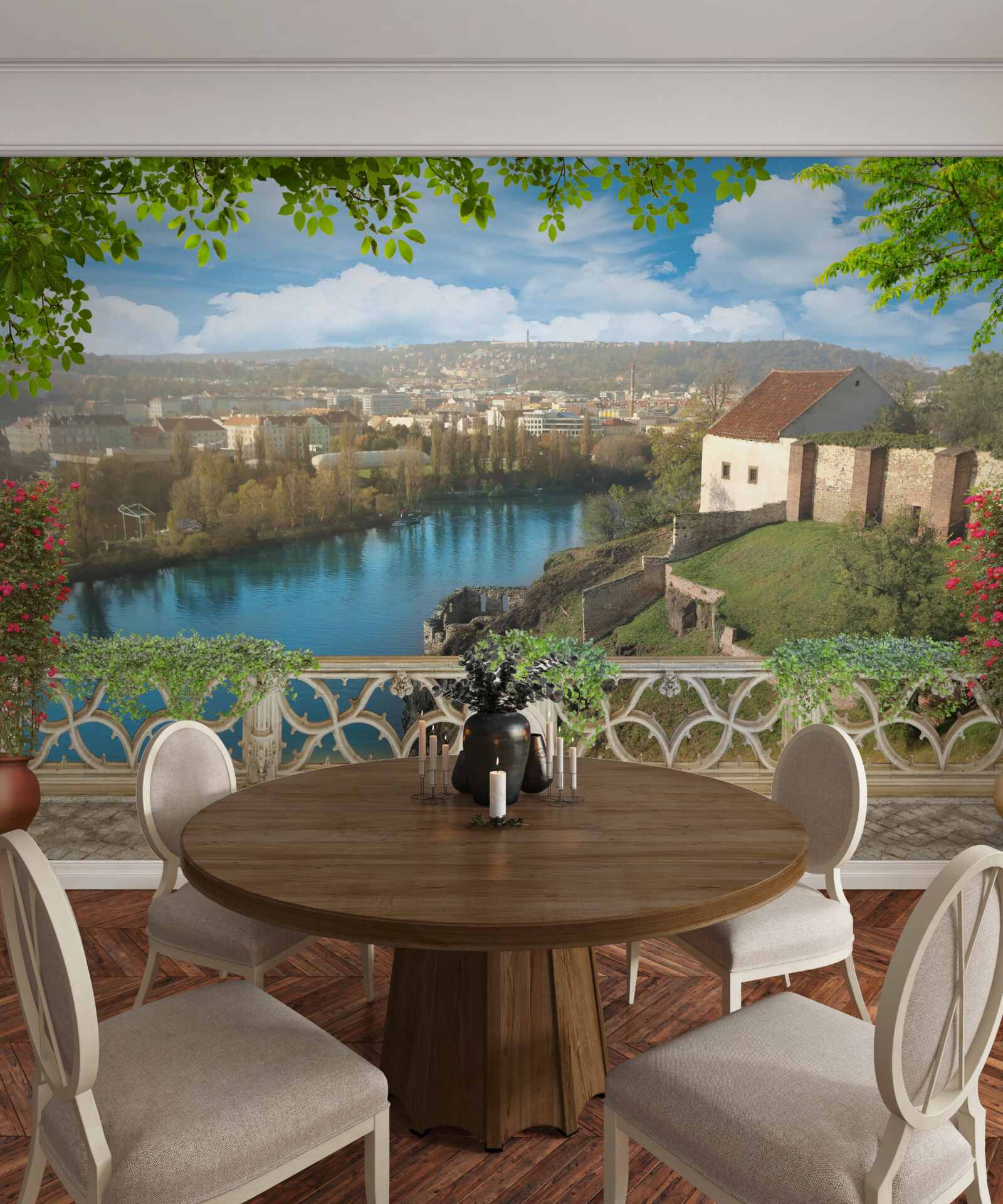 Papier peint village de montagne