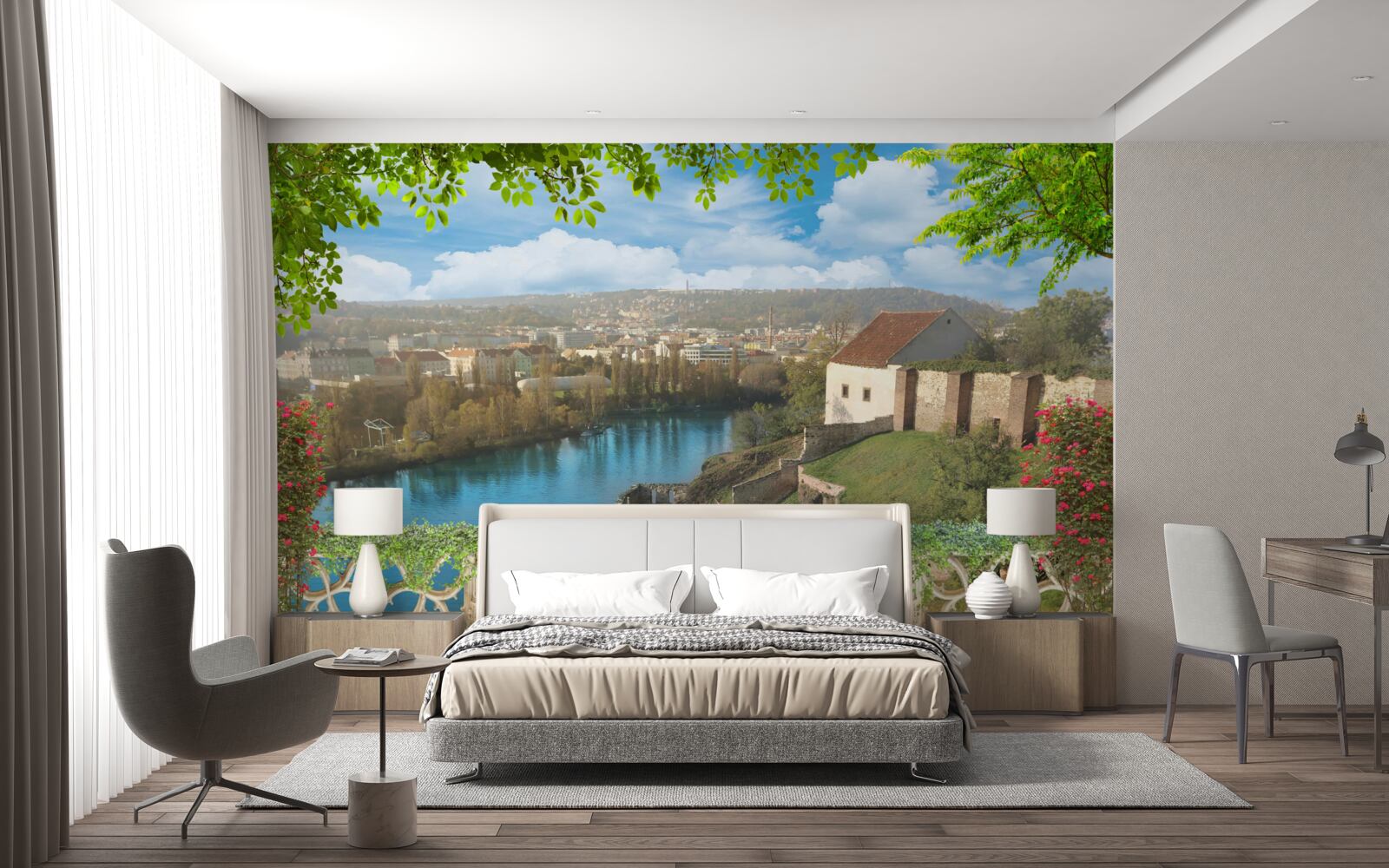 Papier peint village de montagne