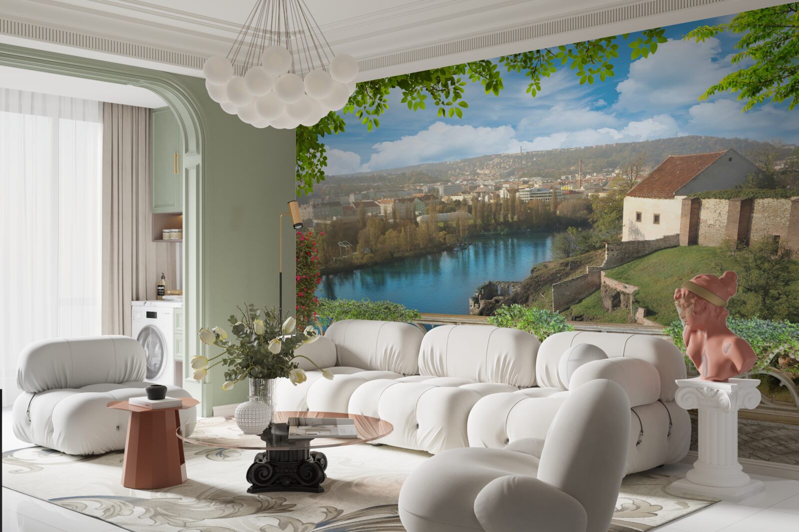 Papier peint village de montagne