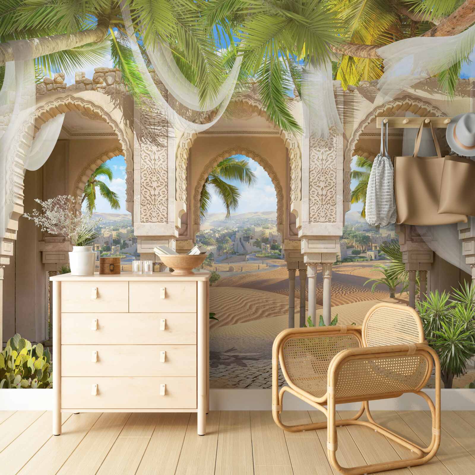 Papier peint panorama du désert depuis le palais