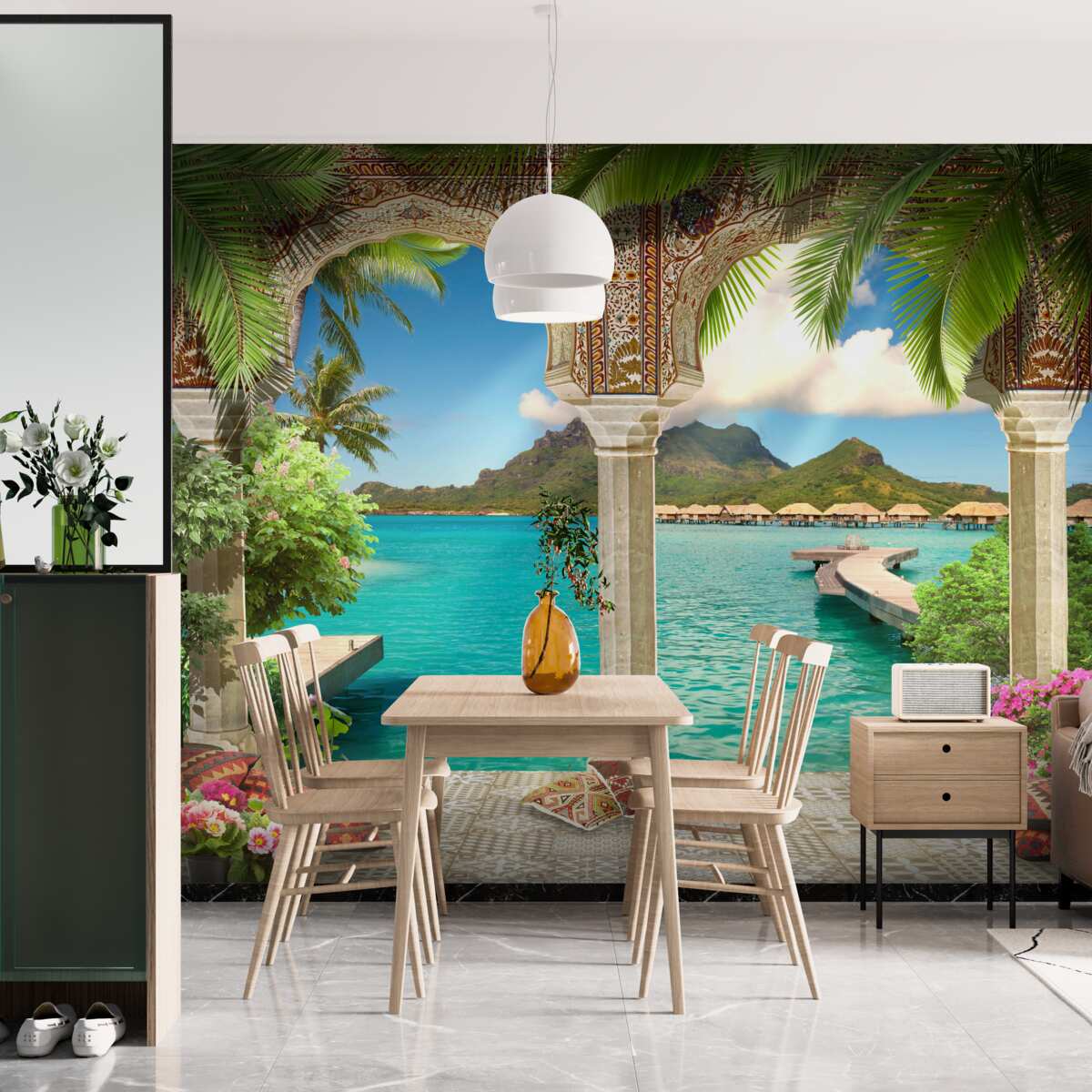 Papier peint magnifique terrasse pour se détendre