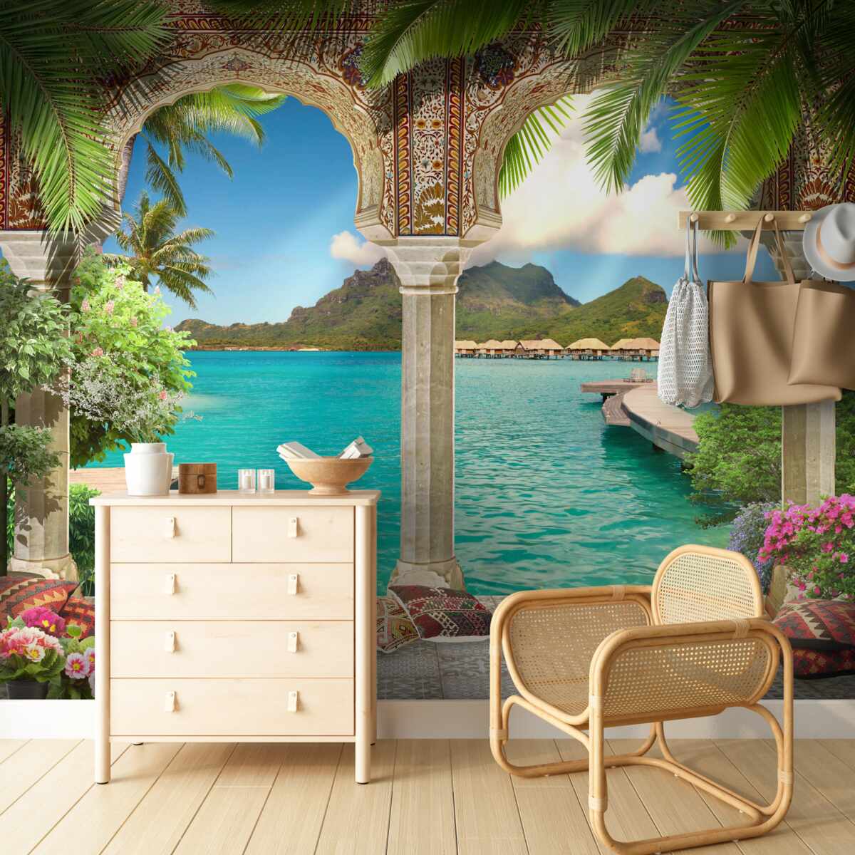 Papier peint magnifique terrasse pour se détendre