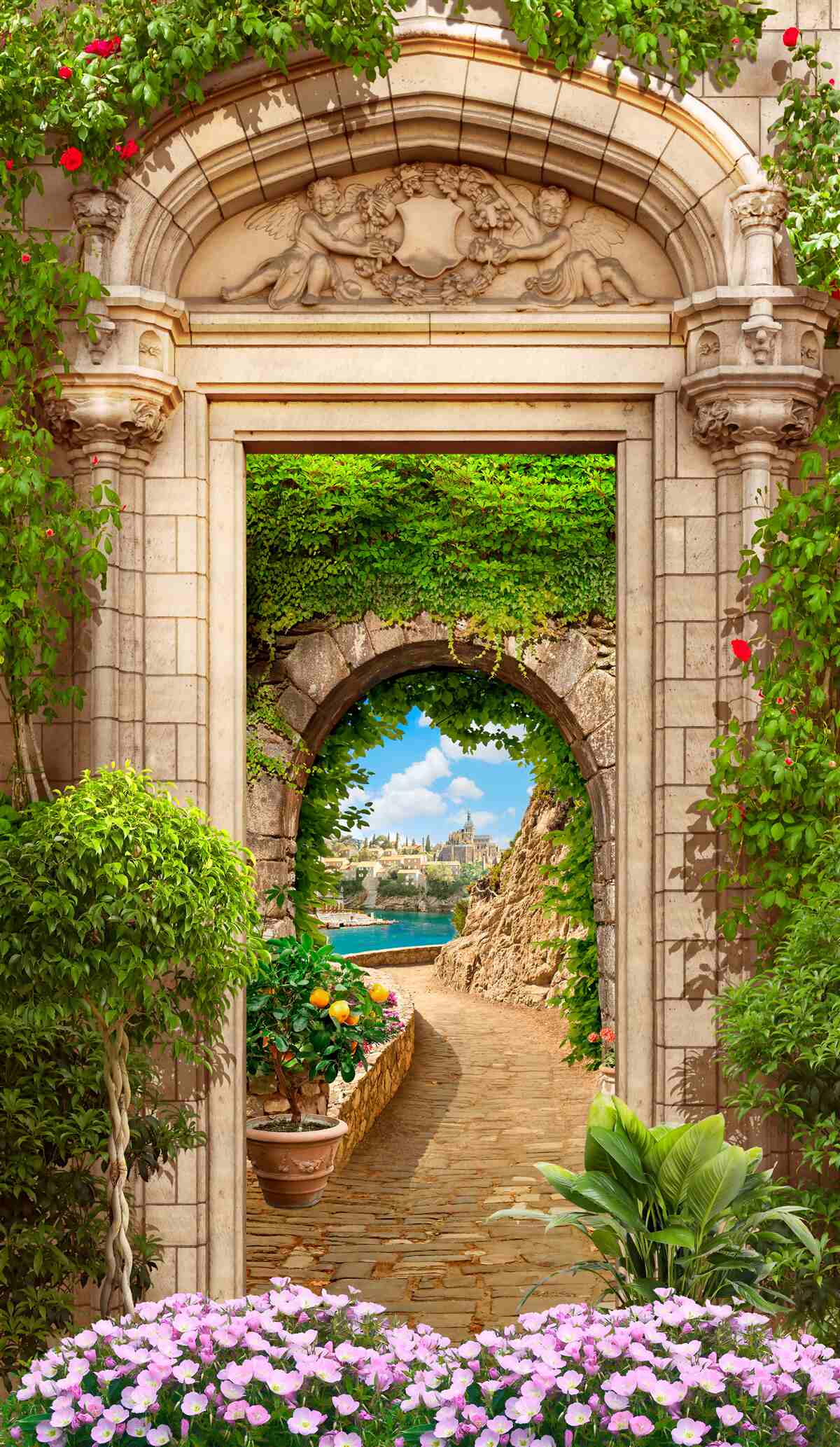 Papier peint excellente transition sous la voûte plantaire