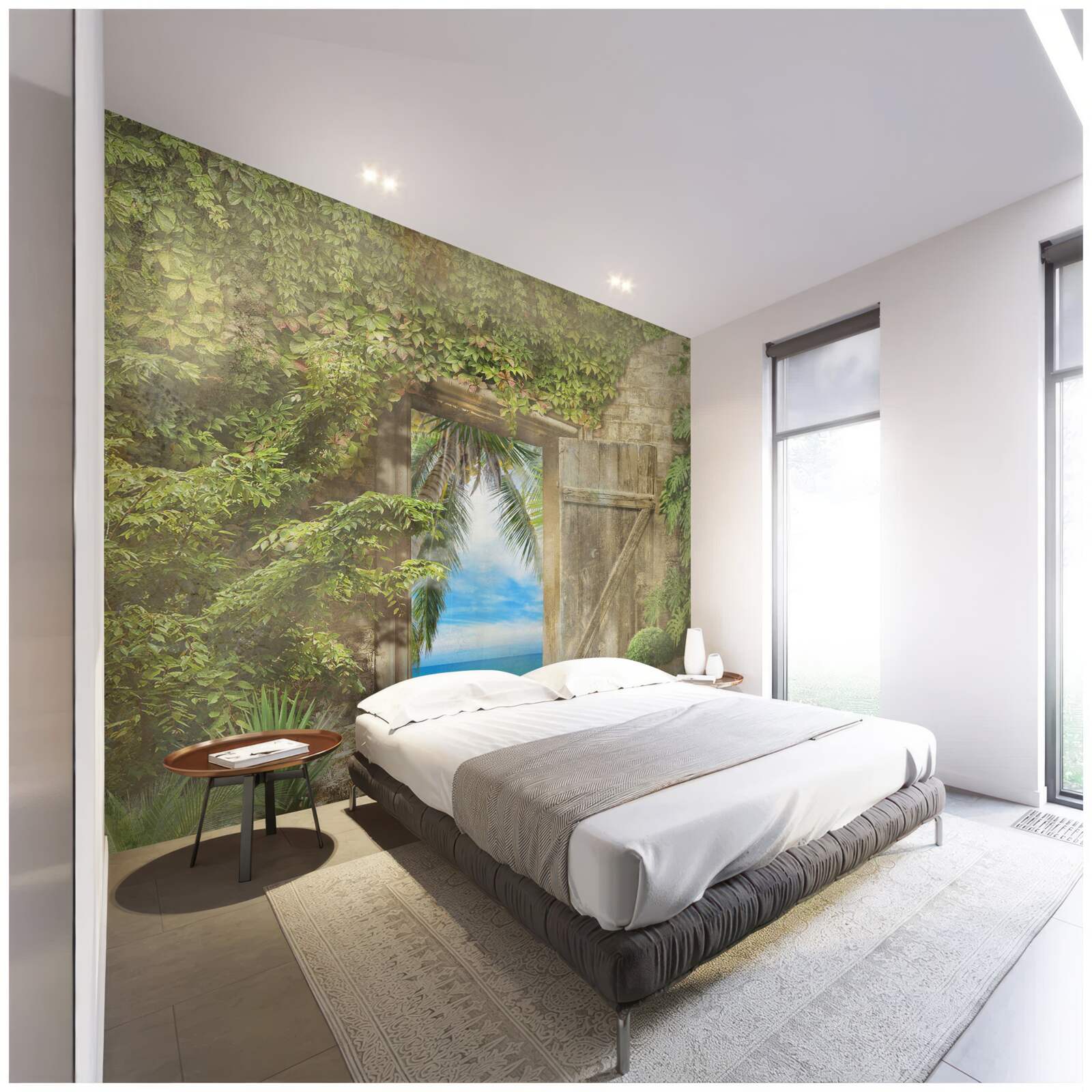 Papier peint accès à la mer et à la plage de sable