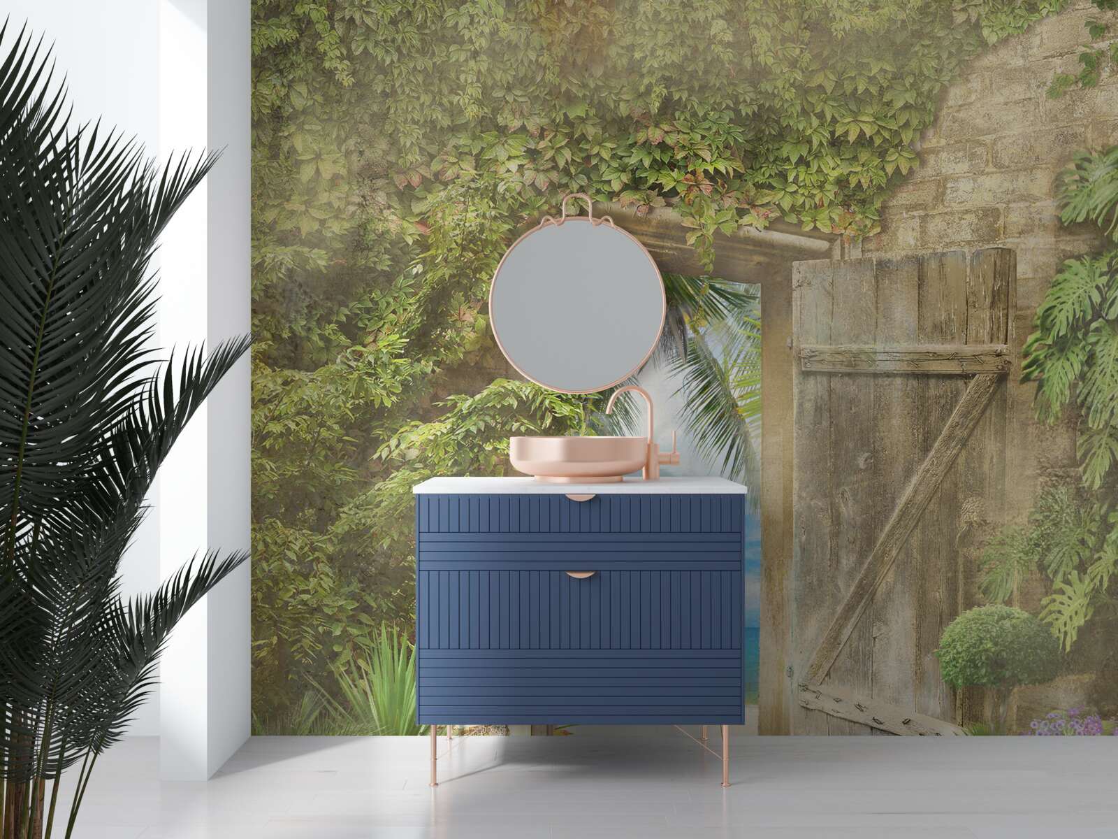 Papier peint accès à la mer et à la plage de sable