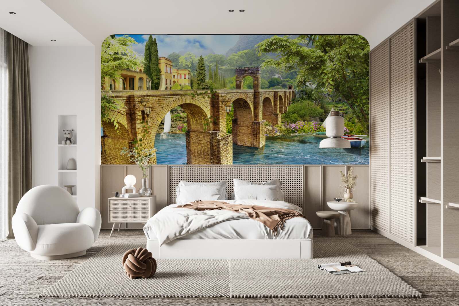 Papier peint magnifique pont-canal architectural