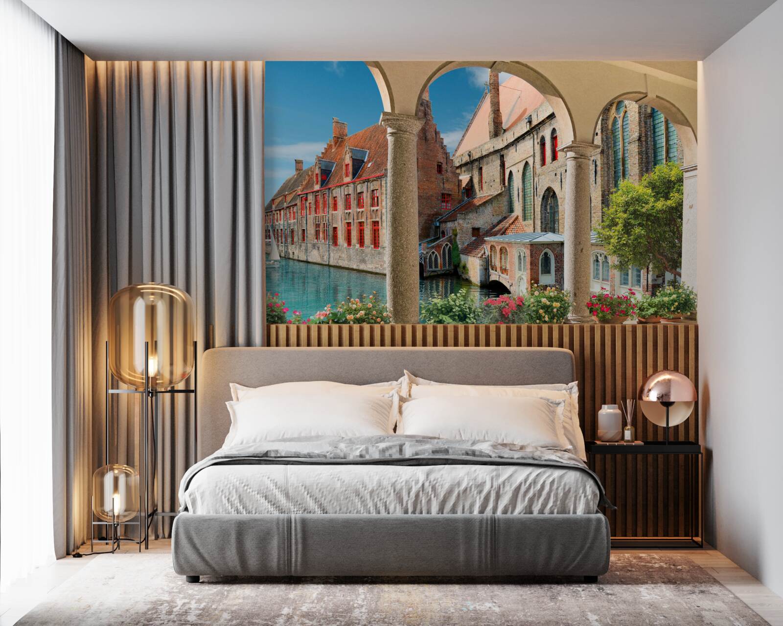 Papier peint véranda à venise