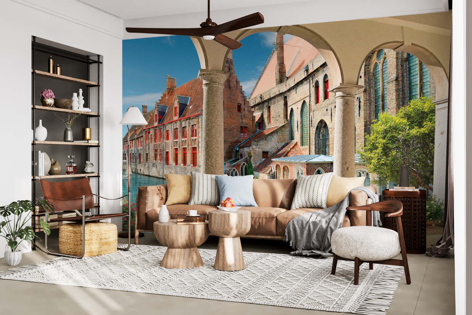 Papier peint véranda à venise