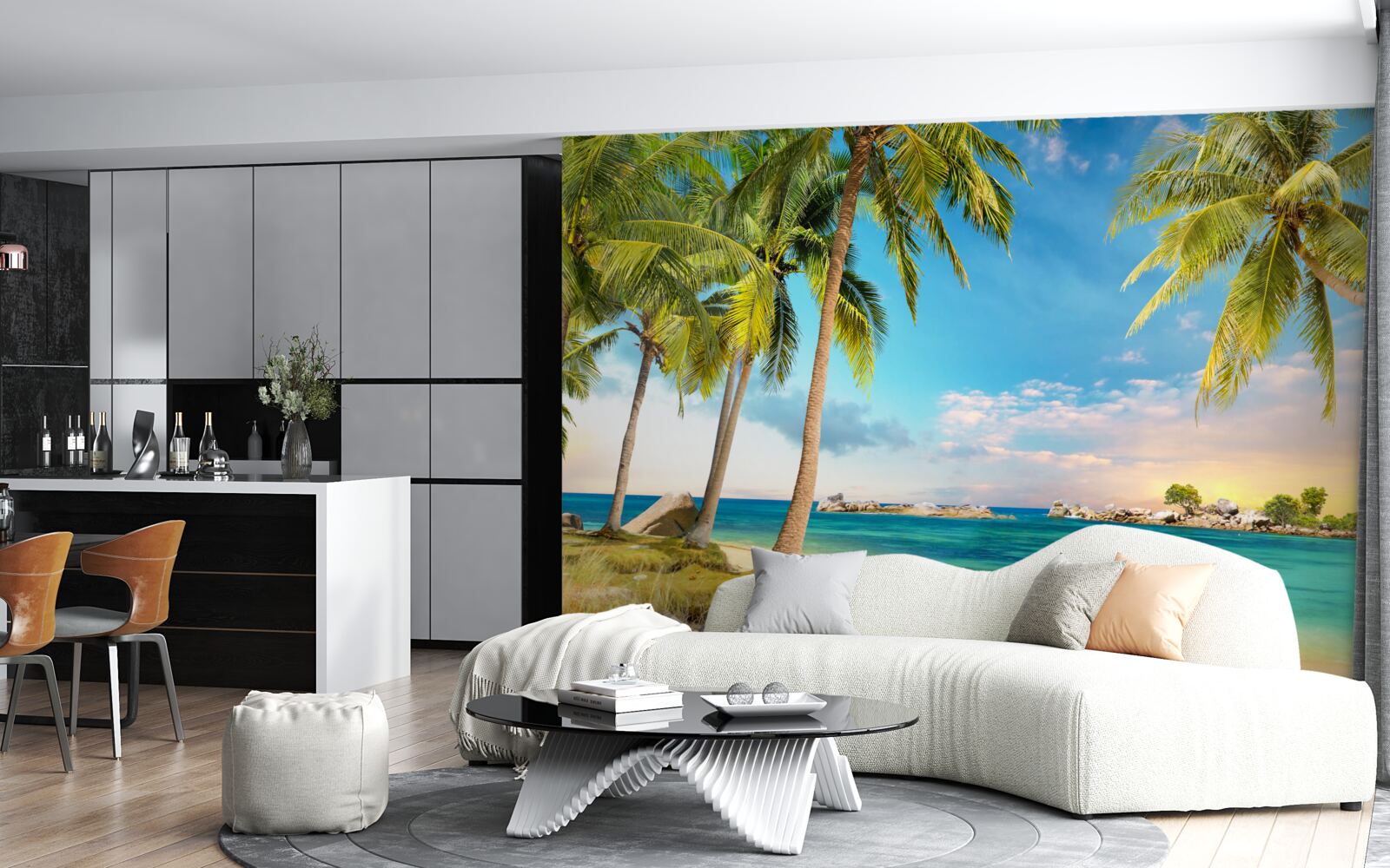 Papier peint vue magnifique sur la mer