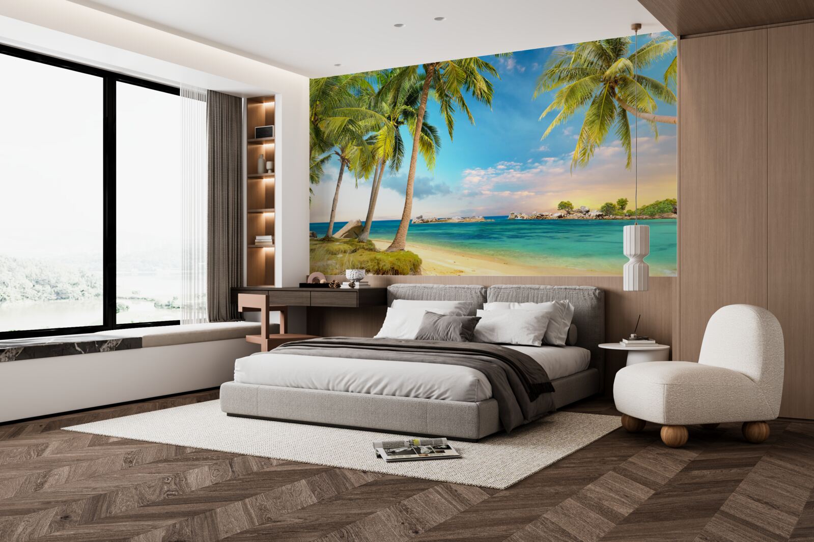 Papier peint vue magnifique sur la mer