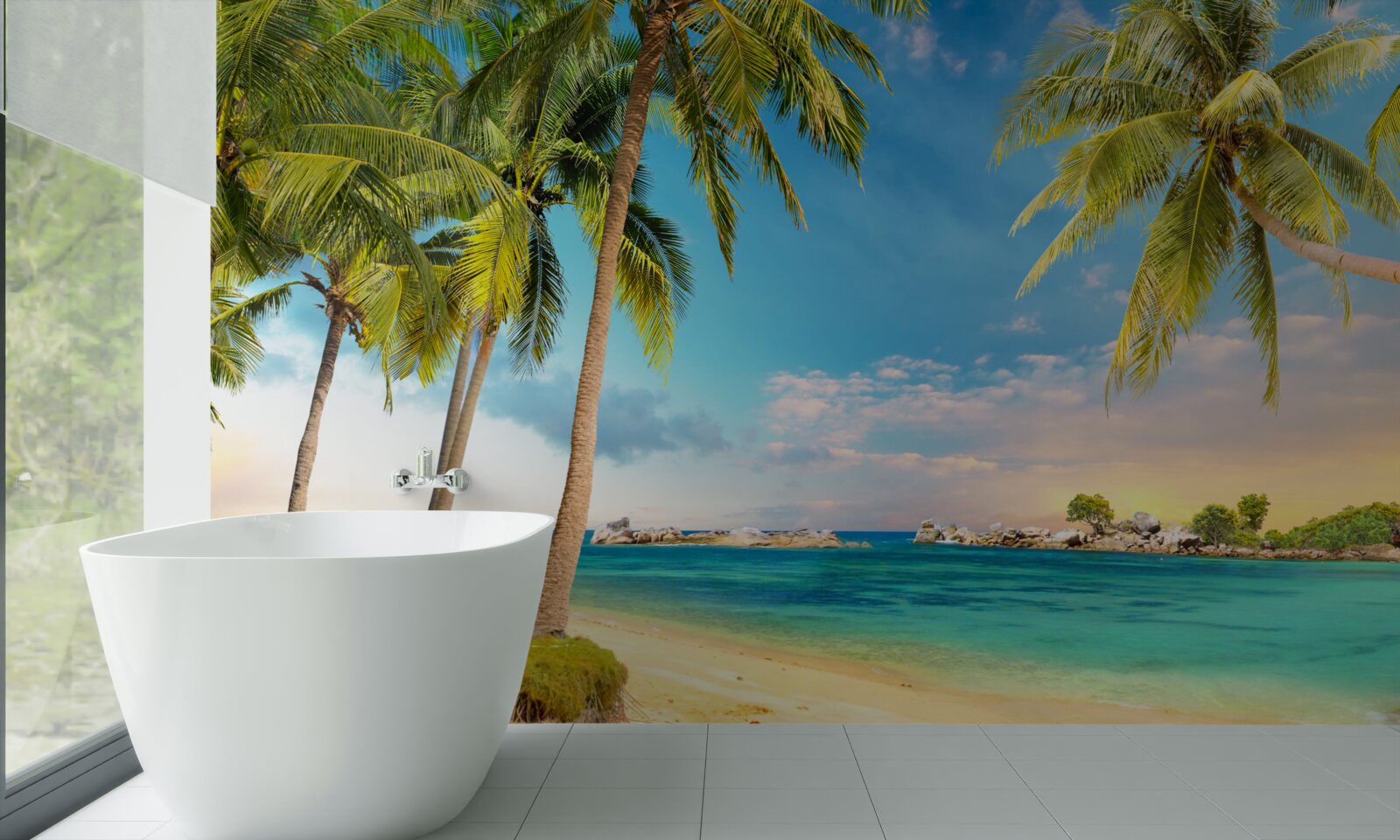 Papier peint vue magnifique sur la mer