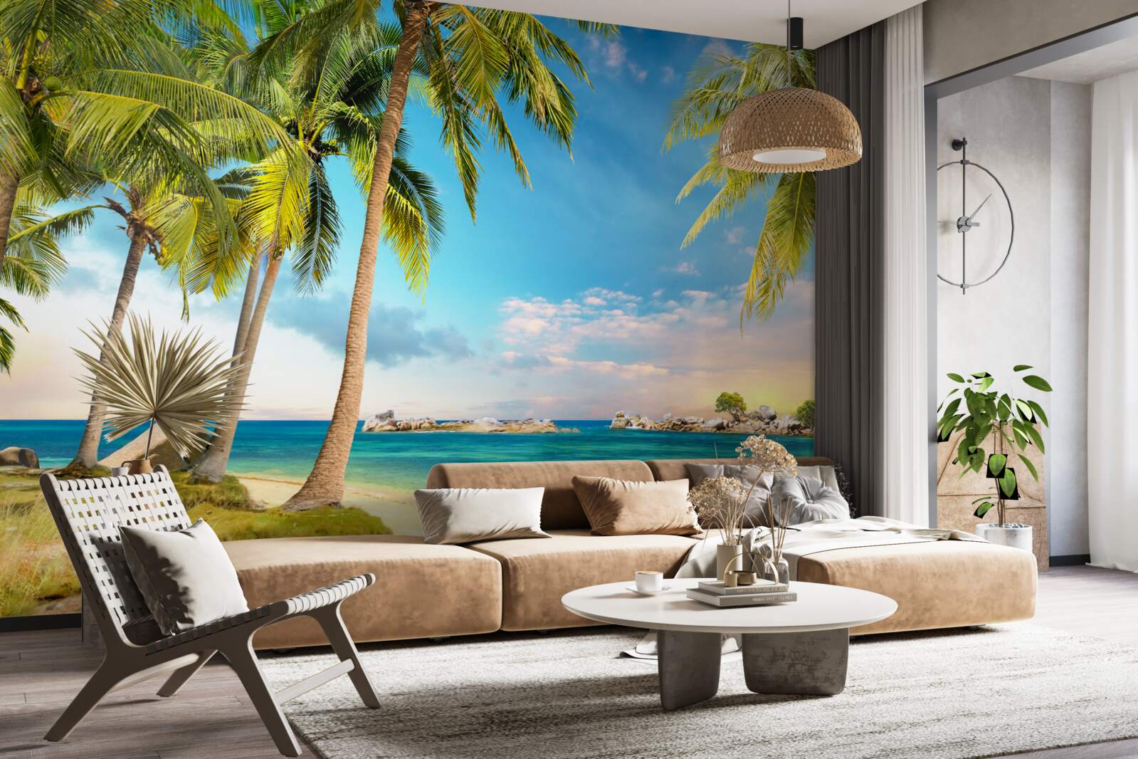 Papier peint vue magnifique sur la mer