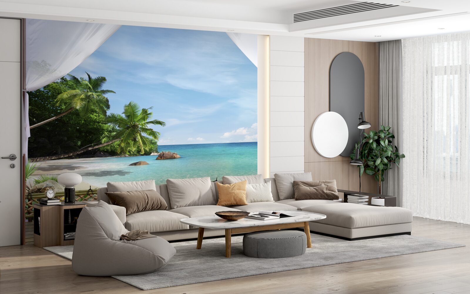 Papier peint l'accès à la plage et au bord de mer